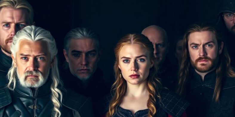 Bekannte "Game of Thrones"-Charaktere in dramatischer Pose